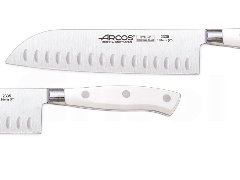 Comprar cuchillos profesionales santoku serie Riviera Blanc de Arcos